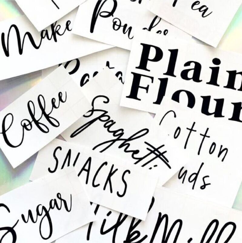 Pantry Storage Labels