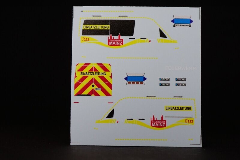 Decal für: ELW1 Feuerwehr Mainz (Grundmodell Busch) Decal für: ELW1 Feuerwehr Mainz (Grundmodell Busch)