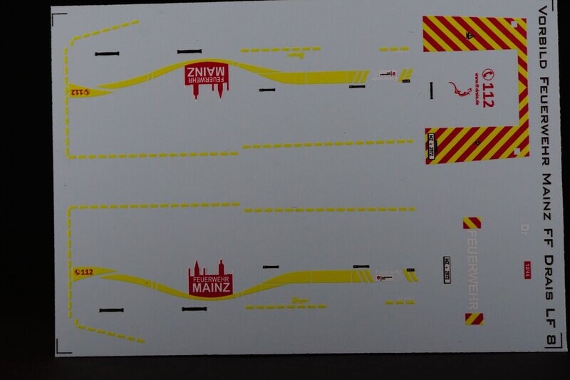 Decal für: MB Ziegler LF 8 Feuerwehr Mainz Decal für: MB Ziegler LF 8 Feuerwehr Mainz