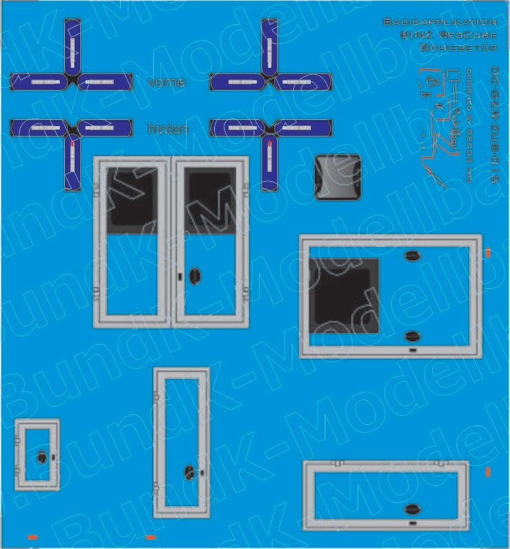 Decal für: Binz Rescube für MB, MAN TGE und VW Crafter (für Schiebetür)