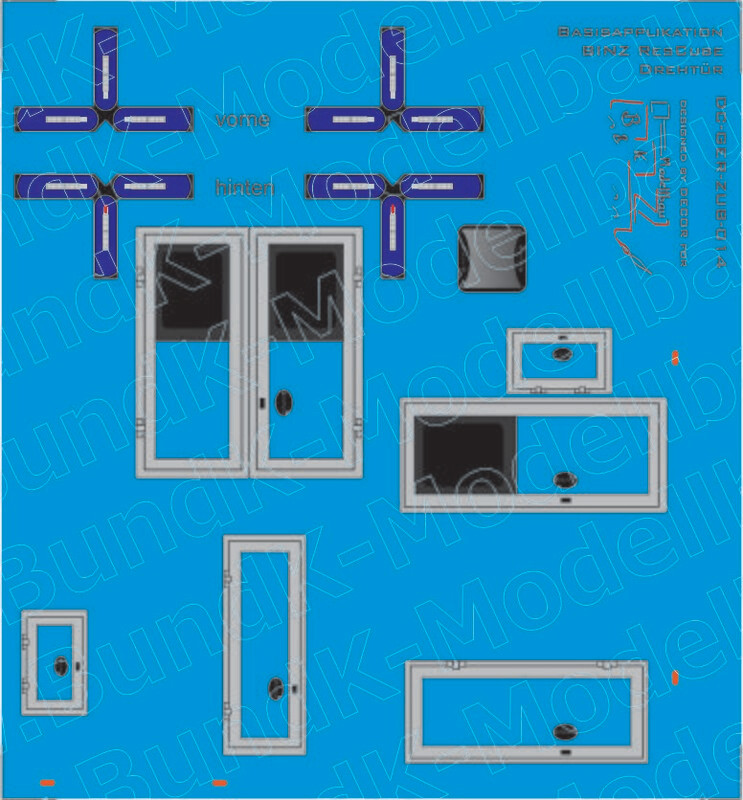 Decal für: Binz Rescube für Decal (Klapptür) Decal für: Binz Rescube für Decal (Klapptür)