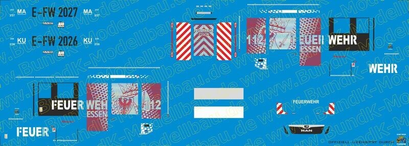 Decal für: SCH-011 MAN TGM Euro6 Schlingmann Varus HLF10 Vorbild: Essen Decal für: SCH-011 MAN TGM Euro6 Schlingmann Varus HLF10 Vorbild: Essen
