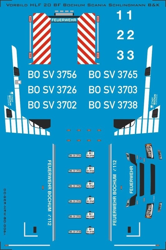 Decal für: SCH-012 Schlingmann Varus HLF20 Vorbild: Bochum Decal für: SCH-012 Schlingmann Varus HLF20 Vorbild: Bochum