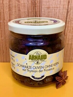 schwarze Oliven mit Thymian, Arnaud, 220 g