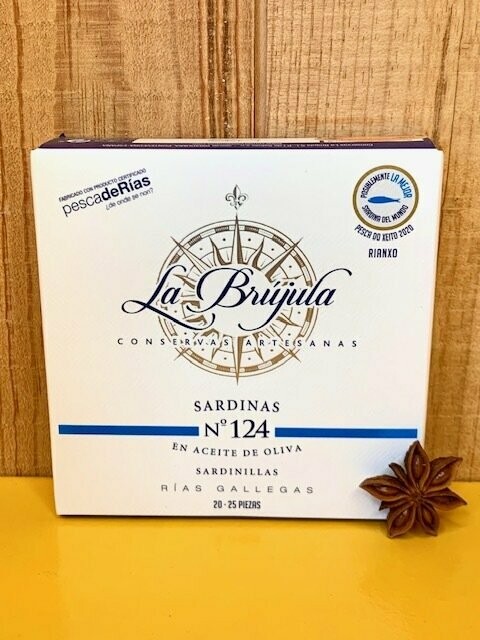 Sardinen Premium No. 124, La Brújula, 130 g