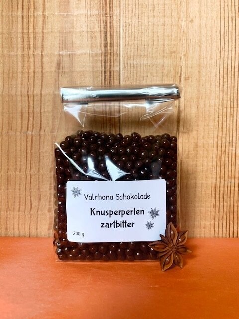 Knusperperlen Zartbitter, Valrhona, 200 g Knusperperlen Zartbitter, Valrhona, 200 g