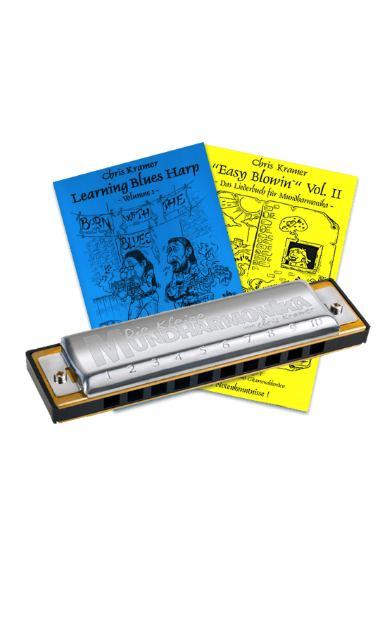 Learning Bluesharp + Easy Blowin' Vol. II & + Signature Harp