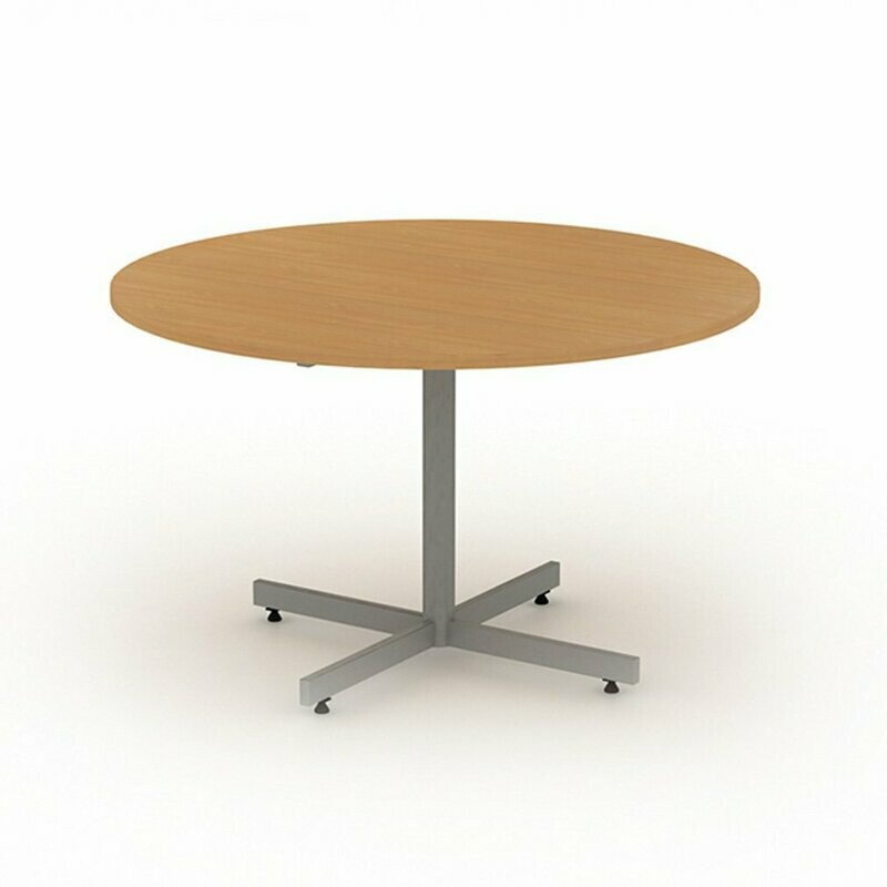Round table with cruciform base