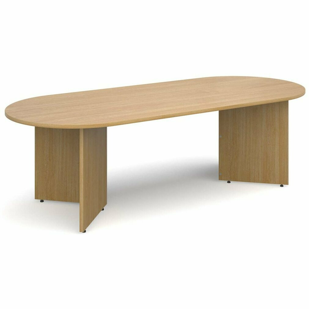 Double 'D' ended table ( Seats 8 ), Colour Option: Oak, Base Option: Arrowhead
