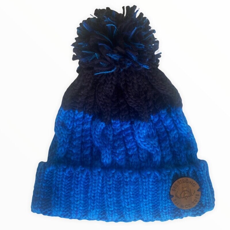 APRES BOBBLE HAT ROYAL BLUE & NAVY