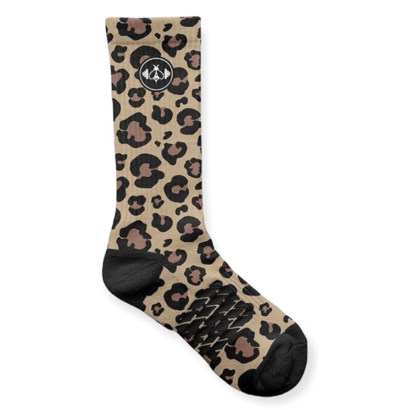 CREW SOCK LEOPARD PRINT