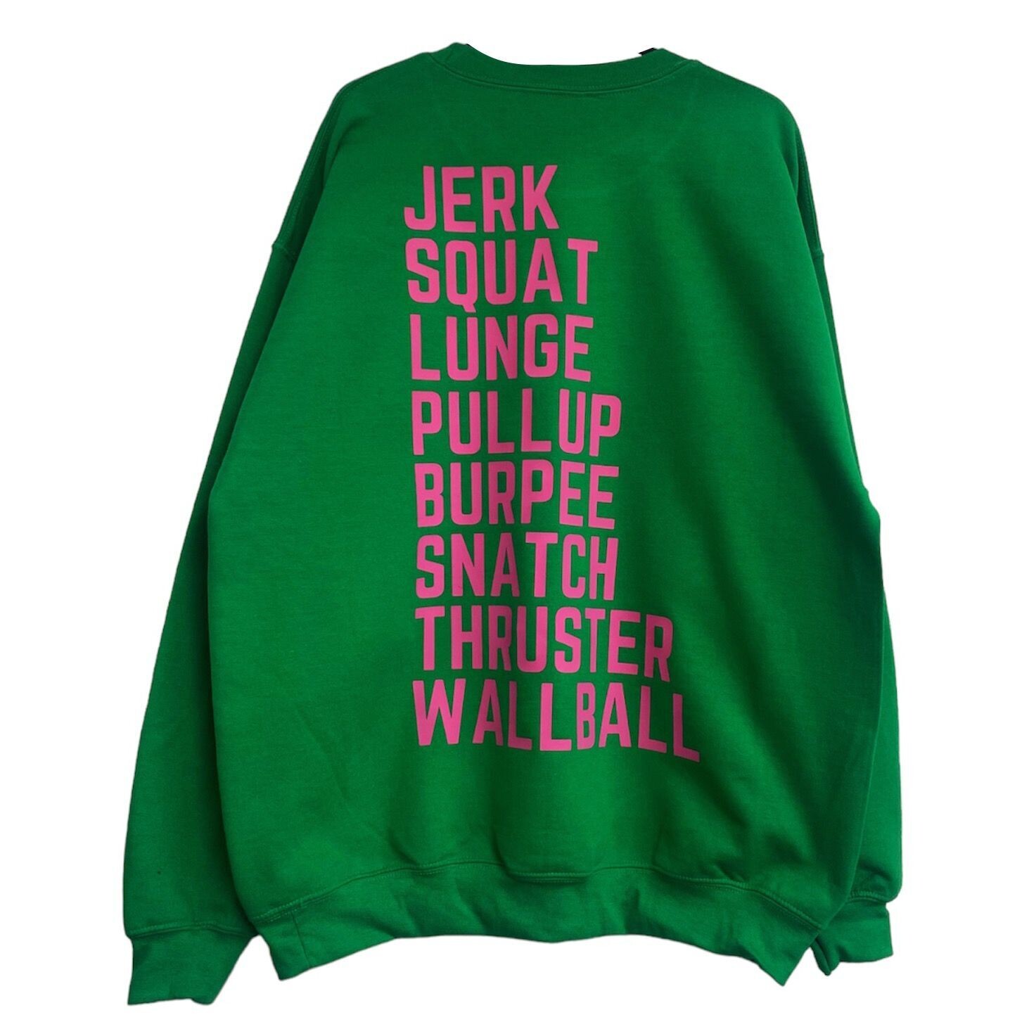 JERK sweatshirt KELLY GREEN & BUBBLEGUM PINK