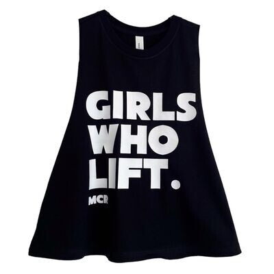 GIRLS WHO LIFT cropped racerback vest CHOOSE YOUR OWN COLOUR