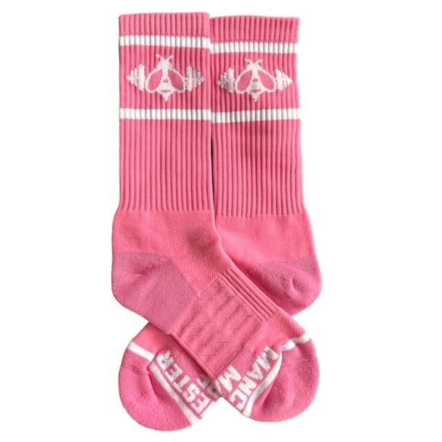 CREW SOCK BUBBLEGUM PINK & WHITE BEE