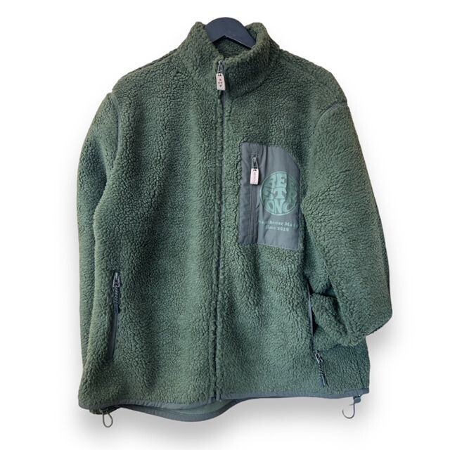 GREEN SHERPA FLEECE JACKET