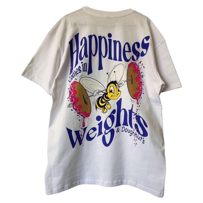 OVERSIZED HAPPINESS Tee WHITE