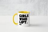 GIRLS WHO LIFT MUG YELLOW