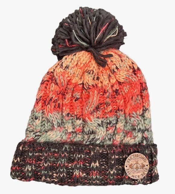 CORKSCREW BOBBLE HAT WATERMELON