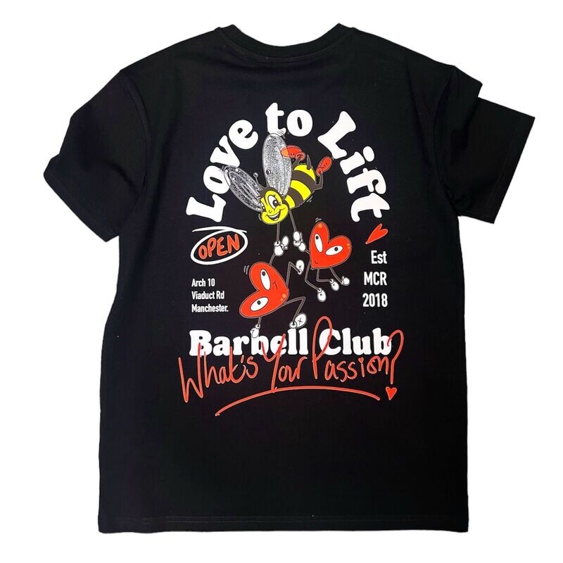 LOVE TO LIFT - BLACK OVERSIZED TEE