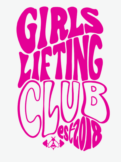 FUSHIA PRINT - GIRLS LIFTING CLUB OVERSIZED TEE