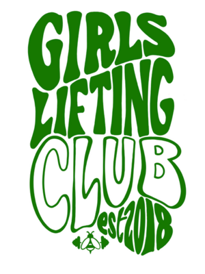 KELLY GREEN PRINT - GIRLS LIFTING CLUB OVERSIZED TEE