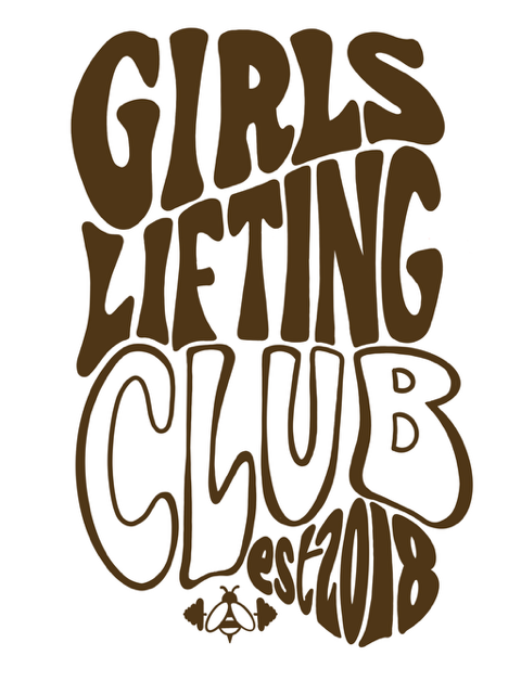 DARK BROWN PRINT - GIRLS LIFTING CLUB OVERSIZED TEE