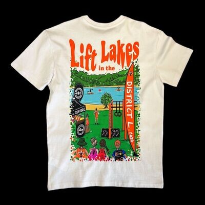 LIFT IN THE LAKES WHITE TEE
