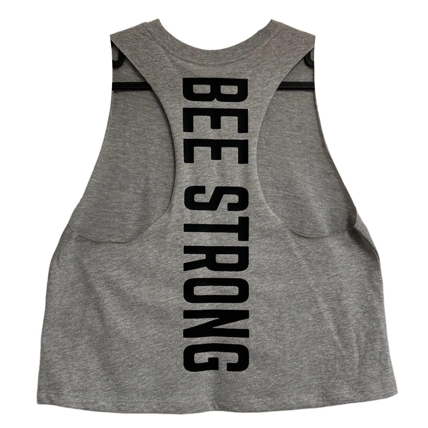 CROPPED RACERBACK VEST SPORT GREY & BLACK