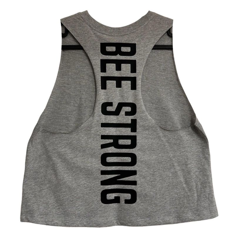 CROPPED RACERBACK VEST SPORT GREY & BLACK