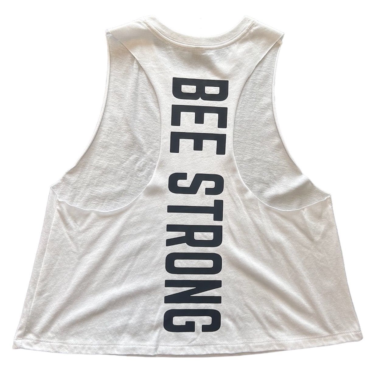 CROPPED RACERBACK VEST White