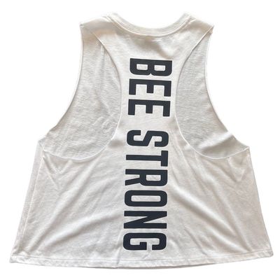 CROPPED RACERBACK VEST White