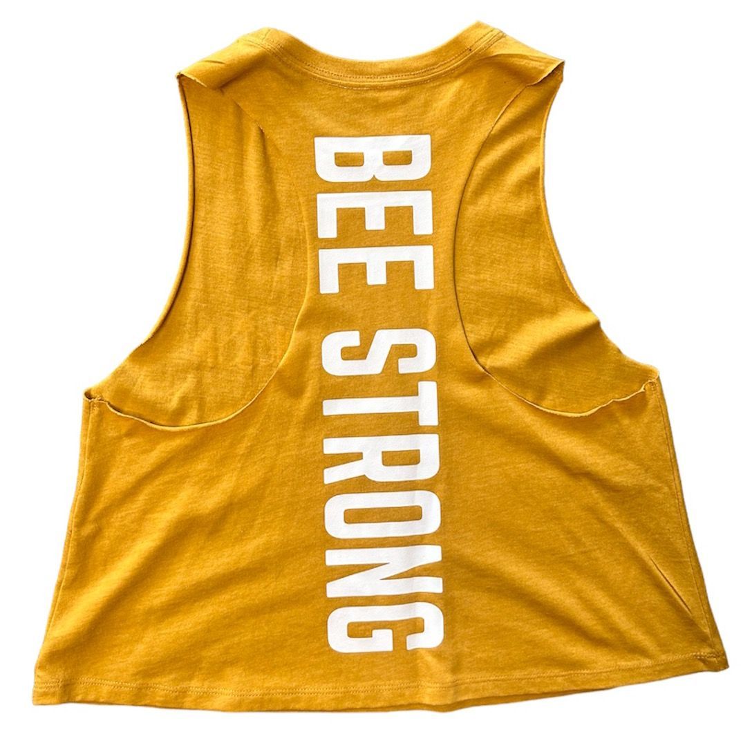 CROPPED RACERBACK VEST MUSTARD YELLOW