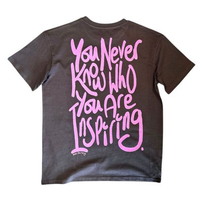 INSPIRED OVERSIZED TEE - CHARCOAL