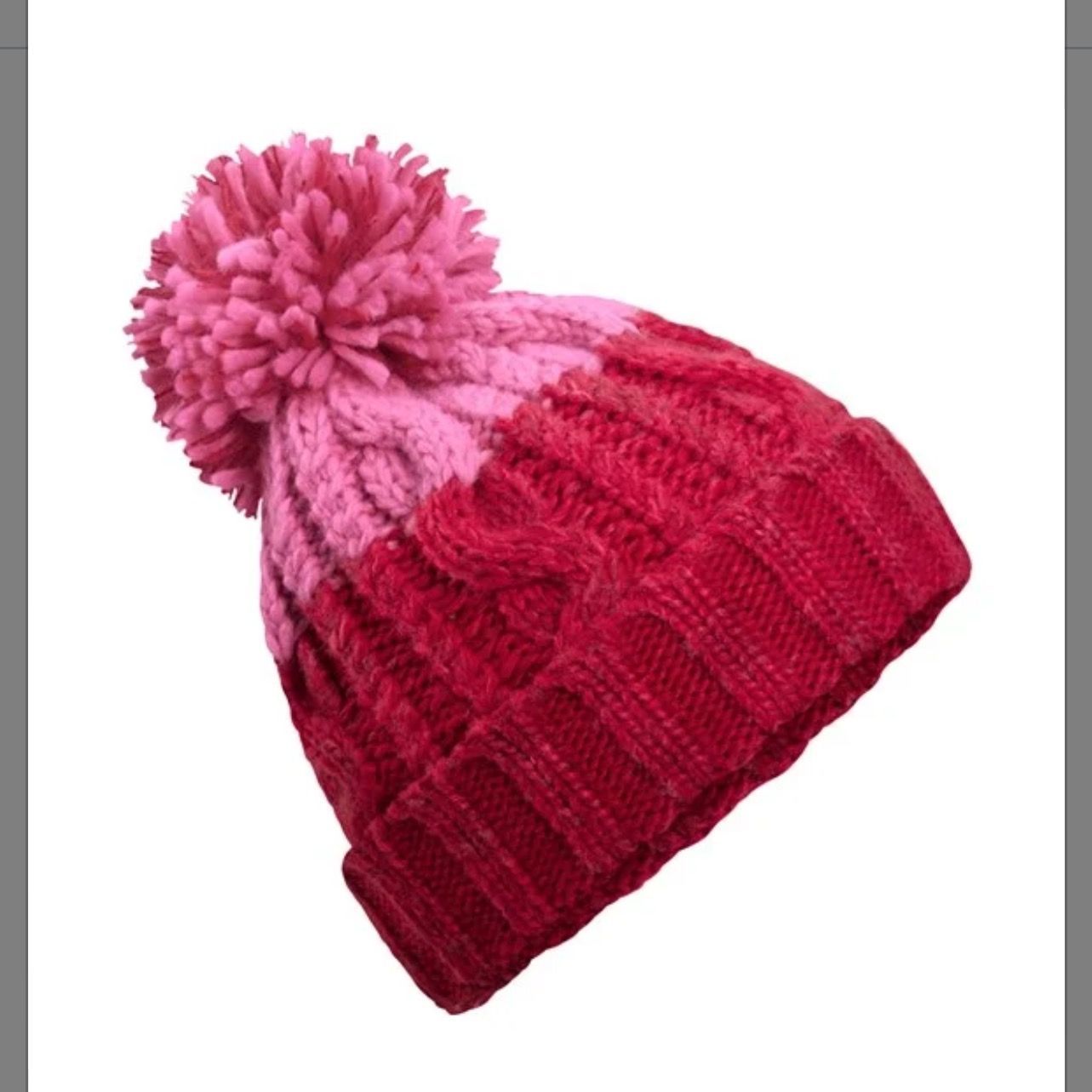 APRES BOBBLE HAT RASPBERRY