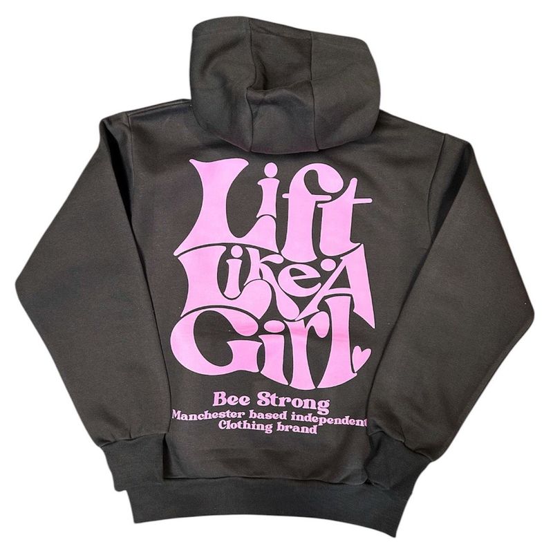 JUNIOR - LIFT LIKE A GIRL HOODIE - 100% ORGANIC CHOOSE YOUR OWN COLOURS