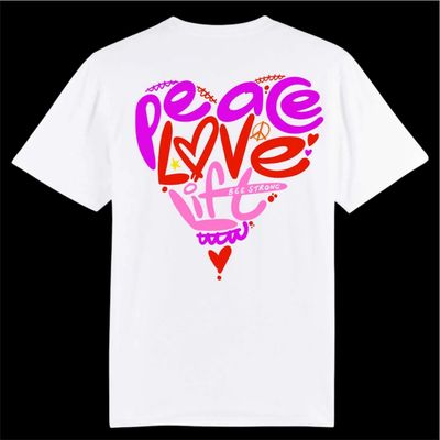 PEACE LOVE LIFT - OVERSIZED TEE