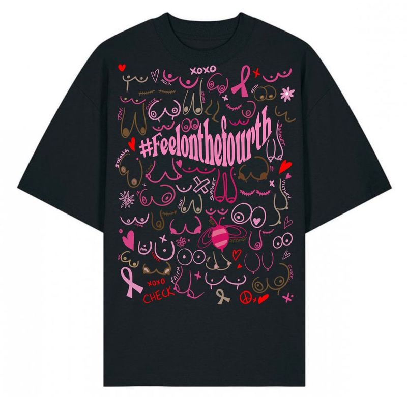 CHARITY TEE - FEEL ON THE FOURTH- OVERSIZED TEE