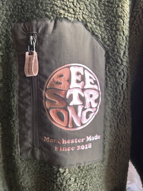 SALE-LARGE GREEN & ROSE GOLD PRINT FLEECE