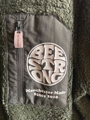 SALE-LARGE GREEN & CREAM PRINT FLEECE SALE-LARGE GREEN & CREAM PRINT FLEECE
