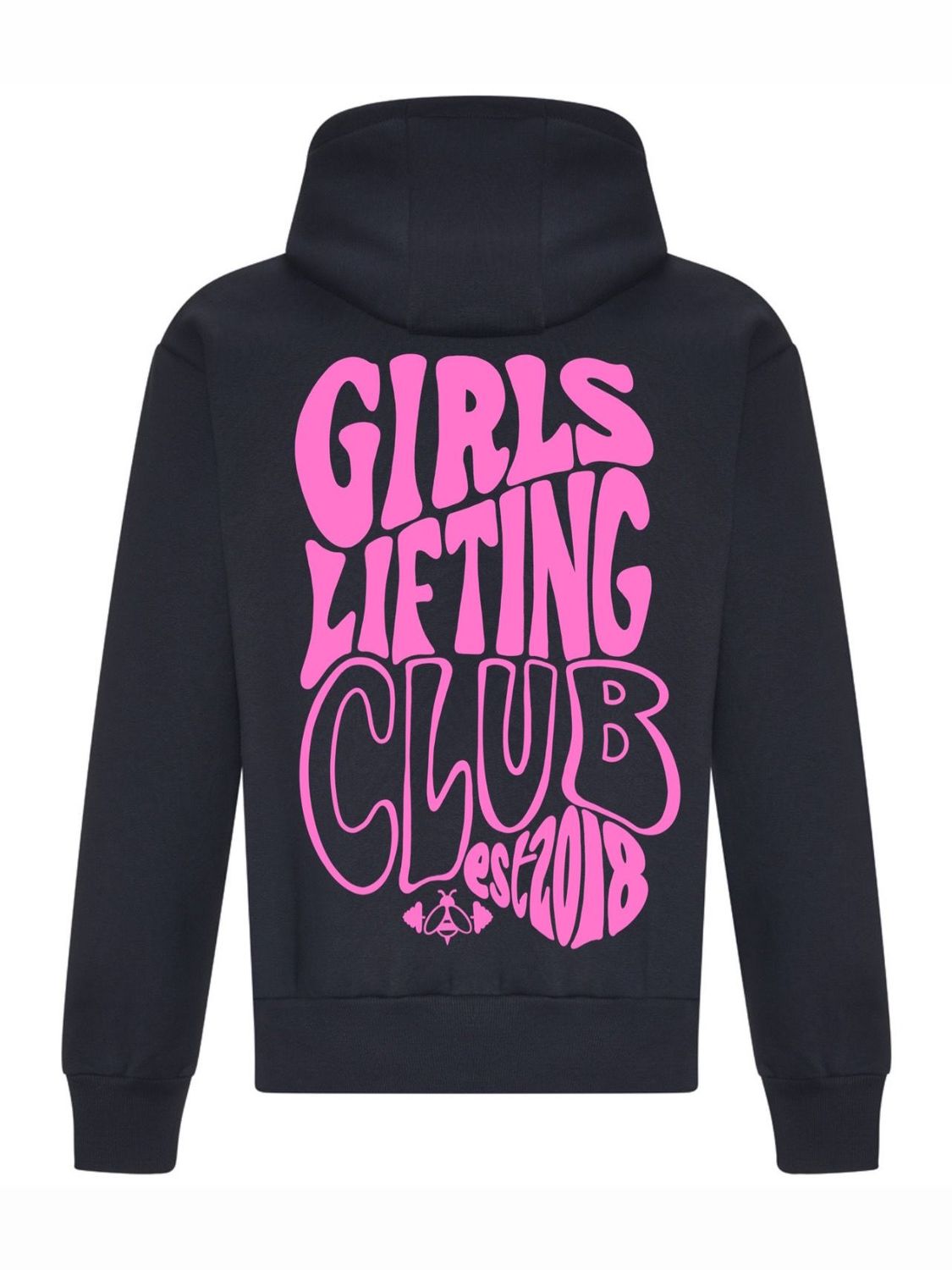 GIRLS LIFTING CLUB HOODIE -OVERSIZED CHARCOAL