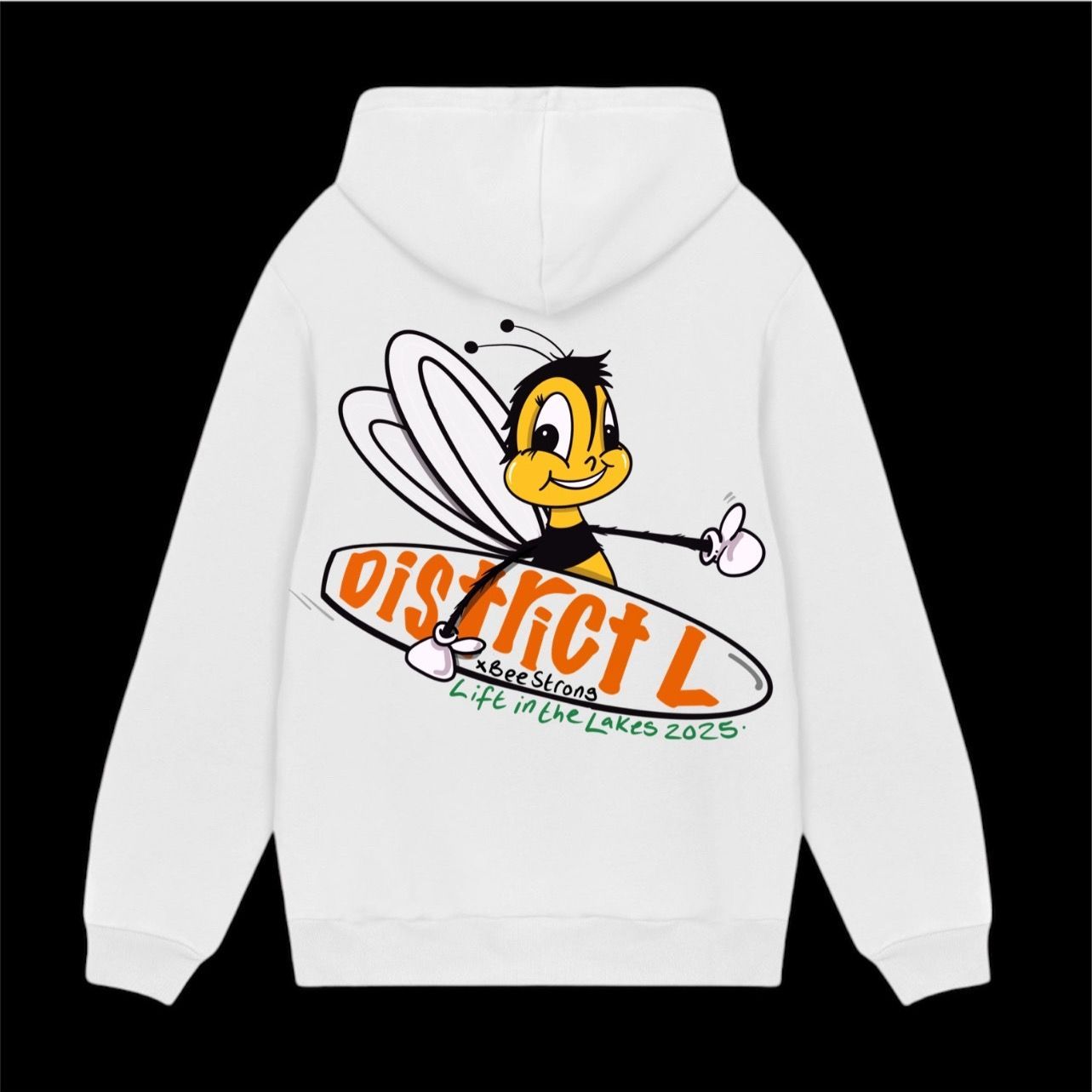 LIFT IN THE LAKES - BEE - OVERSIZED HOODIE - Choose your own colours