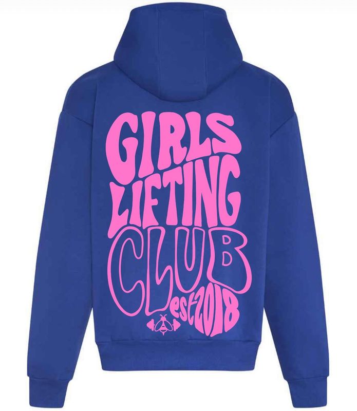GIRLS LIFTING CLUB HOODIE - ROYAL BLUE