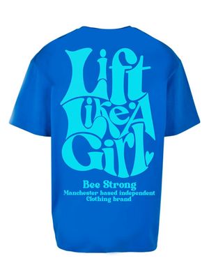 LIFT LIKE A GIRL OVERSIZED TEE - ROYAL BLUE