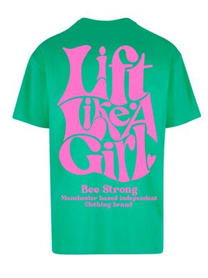 LIFT LIKE A GIRL OVERSIZED TEE - KELLY GREEN