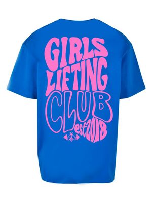 GIRLS LIFTING CLUB OVERSIZED TEE - ROYAL BLUE