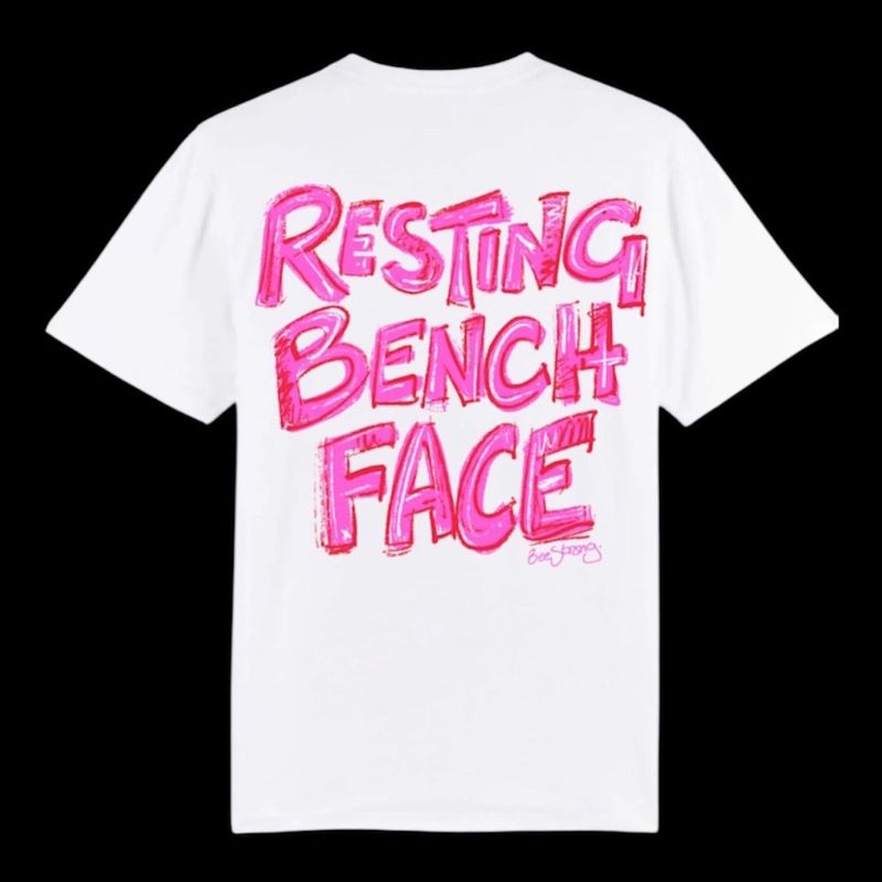 RESTING BENCH FACE OVERSIZED TEE - WHITE