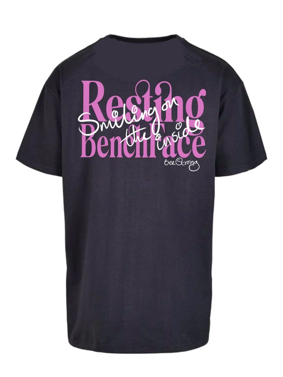 RESTING BENCH FACE CLASSIC OVERSIZED TEE - NAVY