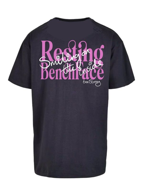 RESTING BENCH FACE CLASSIC OVERSIZED TEE - NAVY
