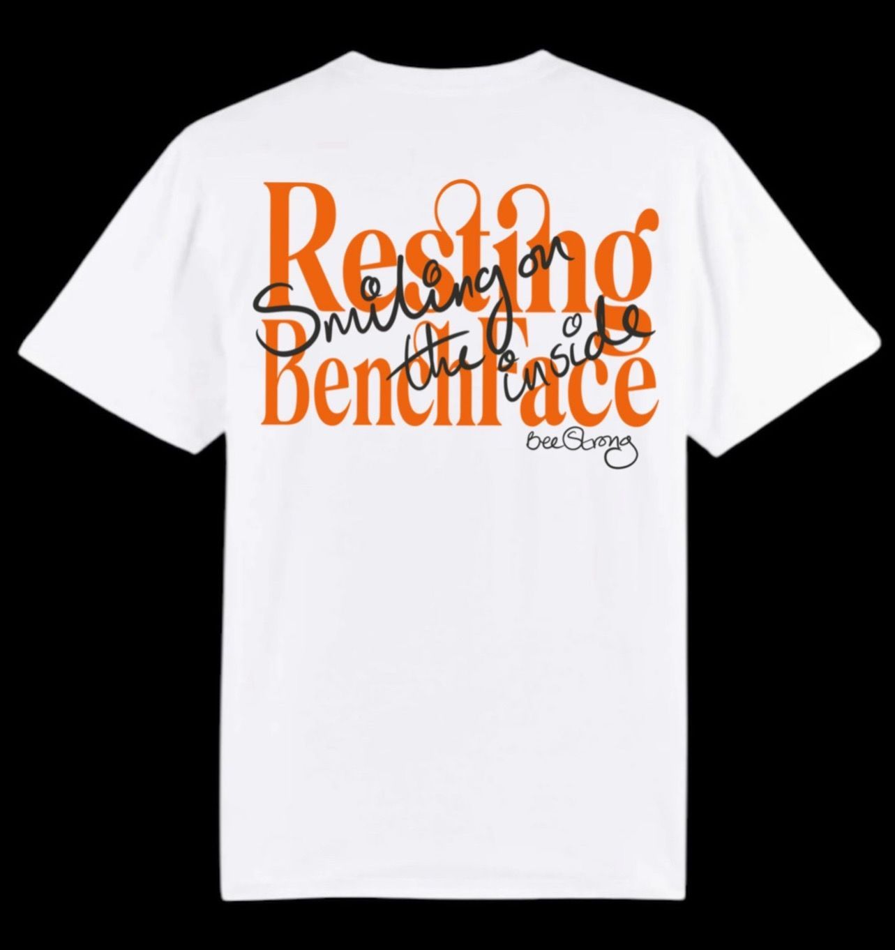 RESTING BENCH FACE CLASSIC OVERSIZED TEE - WHITE