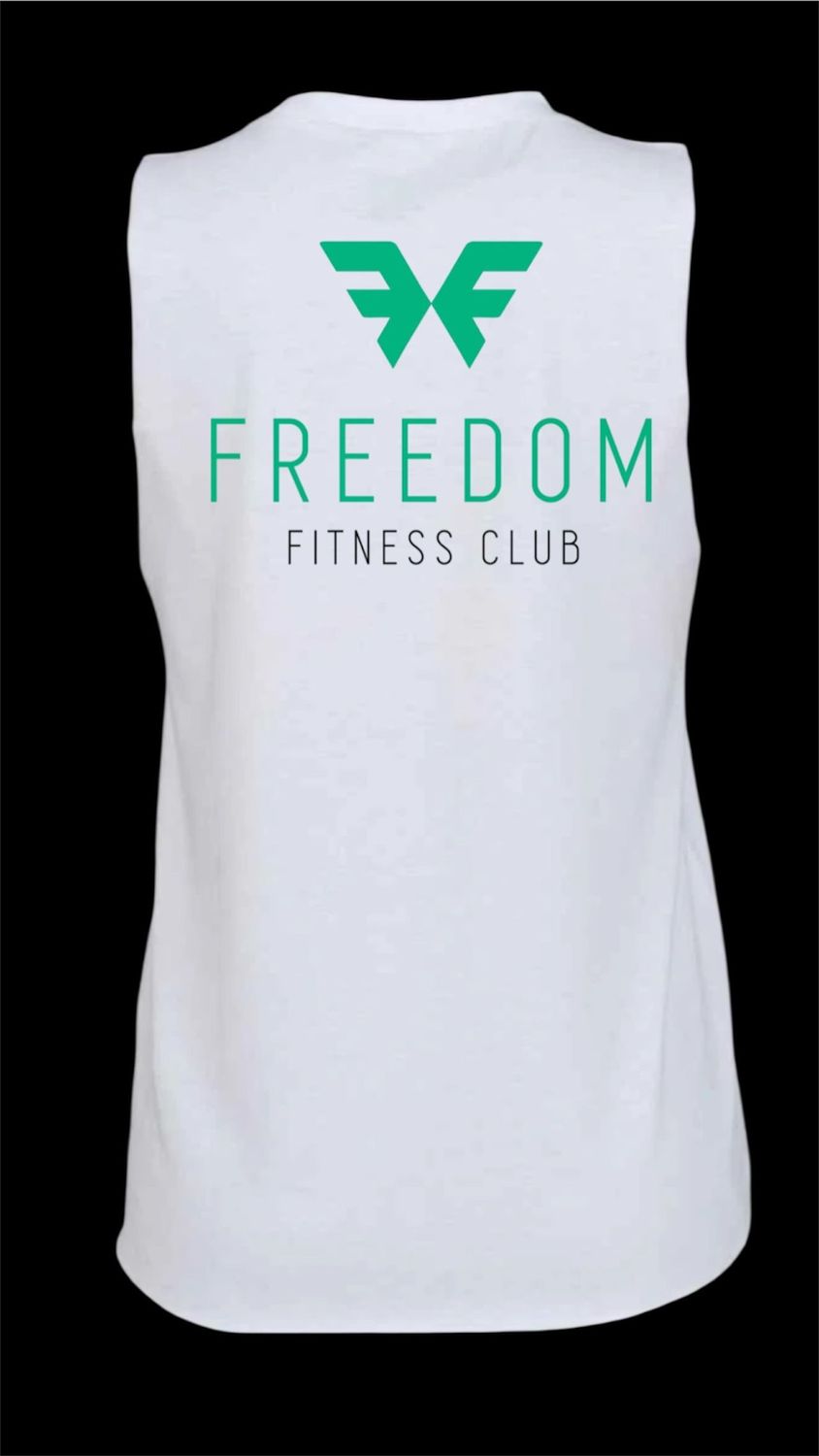 FREEDOM - CLASSIC MUSCLE TANK - WHITE & GREEN